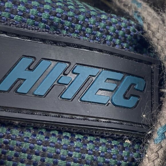 Hi-Tec Lady Idaho Hiking Boots Size 7 Brown Suede Green Cordura Model 4727 - Picture 9 of 10